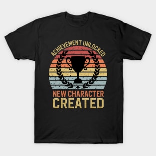 Achievement unlocked New Character Created T-Shirt